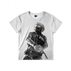 Детская футболка 3D с принтом Battlefield 4 в Тюмени, 100% гипоаллергенный полиэфир | прямой крой, круглый вырез горловины, длина до линии бедер, чуть спущенное плечо, ткань немного тянется | battlefield | game | soldiers | weapons | воин | игра | игрок | оружие | солдат