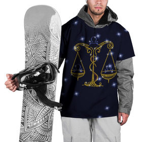 Накидка на куртку 3D с принтом Весы в Тюмени, 100% полиэстер |  | весы | звезды | знаки зодиака | космос | созвездие