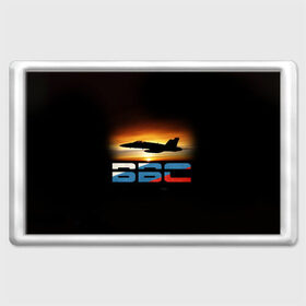 Магнит 45*70 с принтом Истребитель ВВС на закате в Тюмени, Пластик | Размер: 78*52 мм; Размер печати: 70*45 | самолет