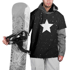 Накидка на куртку 3D с принтом Super Star в Тюмени, 100% полиэстер |  | Тематика изображения на принте: black | milk | блэк | брызги | звезда | милк | текстура | узор