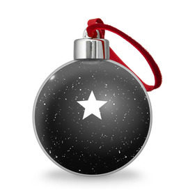 Ёлочный шар с принтом Super Star в Тюмени, Пластик | Диаметр: 77 мм | black | milk | блэк | брызги | звезда | милк | текстура | узор