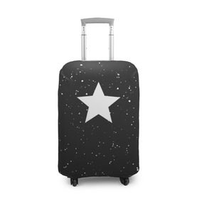 Чехол для чемодана 3D с принтом Super Star в Тюмени, 86% полиэфир, 14% спандекс | двустороннее нанесение принта, прорези для ручек и колес | black | milk | блэк | брызги | звезда | милк | текстура | узор