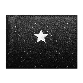 Обложка для студенческого билета с принтом Super Star в Тюмени, натуральная кожа | Размер: 11*8 см; Печать на всей внешней стороне | black | milk | блэк | брызги | звезда | милк | текстура | узор