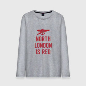 Мужской лонгслив хлопок с принтом North London is Red в Тюмени, 100% хлопок |  | arsenal | football | арсенал | лондон | спорт | футбол