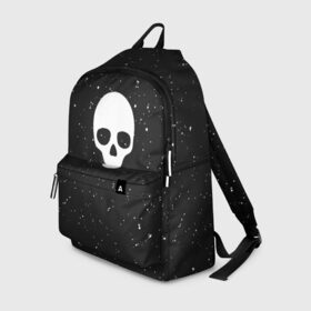 Рюкзак 3D с принтом Black Milk Skull Classic в Тюмени, 100% полиэстер | лямки с регулируемой длиной, сверху петелька, чтобы рюкзак можно было повесить на вешалку. Основное отделение закрывается на молнию, как и внешний карман. Внутри два дополнительных кармана, один из которых закрывается на молнию. По бокам два дополнительных кармашка | Тематика изображения на принте: 