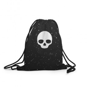 Рюкзак-мешок 3D с принтом Black Milk Skull Classic в Тюмени, 100% полиэстер | плотность ткани — 200 г/м2, размер — 35 х 45 см; лямки — толстые шнурки, застежка на шнуровке, без карманов и подкладки | Тематика изображения на принте: 