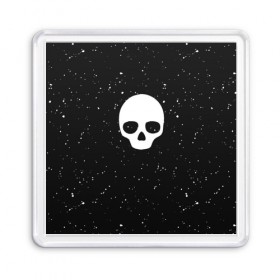 Магнит 55*55 с принтом Black Milk Skull Classic в Тюмени, Пластик | Размер: 65*65 мм; Размер печати: 55*55 мм | Тематика изображения на принте: 