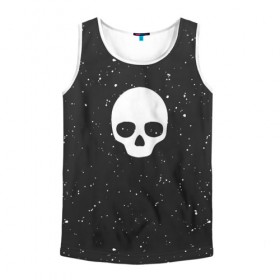 Мужская майка 3D с принтом Black Milk Skull Classic в Тюмени, 100% полиэстер | круглая горловина, приталенный силуэт, длина до линии бедра. Пройма и горловина окантованы тонкой бейкой | Тематика изображения на принте: 