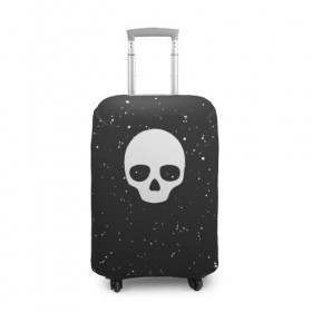 Чехол для чемодана 3D с принтом Black Milk Skull Classic в Тюмени, 86% полиэфир, 14% спандекс | двустороннее нанесение принта, прорези для ручек и колес | Тематика изображения на принте: 