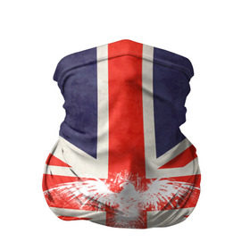 Бандана-труба 3D с принтом Флаг Англии с белым орлом в Тюмени, 100% полиэстер, ткань с особыми свойствами — Activecool | плотность 150‒180 г/м2; хорошо тянется, но сохраняет форму | Тематика изображения на принте: london | англия | белый | брызги | великобритания | империя | клякса | крылья | лондон | необычный | объеденное королевство | орел | птица | символ | сокол | туманный альбион | флаг