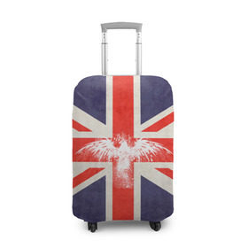 Чехол для чемодана 3D с принтом Флаг Англии с белым орлом в Тюмени, 86% полиэфир, 14% спандекс | двустороннее нанесение принта, прорези для ручек и колес | Тематика изображения на принте: london | англия | белый | брызги | великобритания | империя | клякса | крылья | лондон | необычный | объеденное королевство | орел | птица | символ | сокол | туманный альбион | флаг