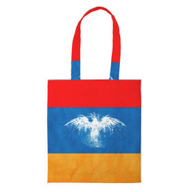 Сумка 3D повседневная с принтом Флаг Армении с белым орлом в Тюмени, 100% полиэстер | Плотность: 200 г/м2; Размер: 34×35 см; Высота лямок: 30 см | айастан | армения | белый | босеан | брызги | ереван | знамя | империя | клякса | крылья | кумач | необычный | орел | пойс | птица | символ | сокол | стяг | флаг | хайастан | штандарт