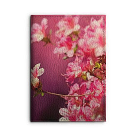 Обложка для автодокументов с принтом Сакура в Тюмени, натуральная кожа |  размер 19,9*13 см; внутри 4 больших “конверта” для документов и один маленький отдел — туда идеально встанут права | 3d | flower | nature | pink | sakura | весна | деревья | природа | розовый | сакура | цветы | япония