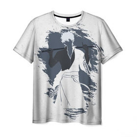 Мужская футболка 3D с принтом Gintama в Тюмени, 100% полиэфир | прямой крой, круглый вырез горловины, длина до линии бедер | Тематика изображения на принте: gintama | gintoki | sakata | гинтама | гинтоки | саката