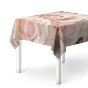 Скатерть 3D с принтом Pink roses в Тюмени, 100% полиэстер (ткань не мнется и не растягивается) | Размер: 150*150 см | Тематика изображения на принте: розовый | розы