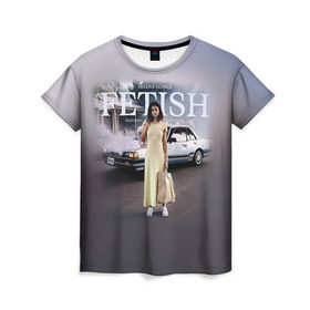 Женская футболка 3D с принтом Selena Gomez в Тюмени, 100% полиэфир ( синтетическое хлопкоподобное полотно) | прямой крой, круглый вырез горловины, длина до линии бедер | selena gomez