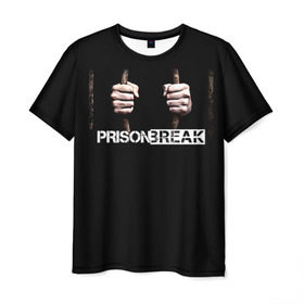 Мужская футболка 3D с принтом Prison break 9 в Тюмени, 100% полиэфир | прямой крой, круглый вырез горловины, длина до линии бедер | 