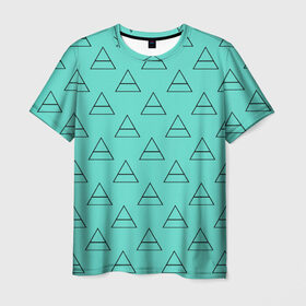 Мужская футболка 3D с принтом Триада в Тюмени, 100% полиэфир | прямой крой, круглый вырез горловины, длина до линии бедер | 30 seconds to mars | 30 секунд до марса | jared leto | джаред лето