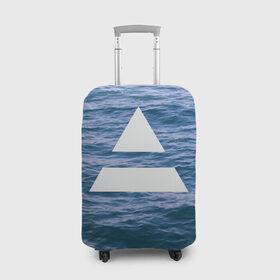 Чехол для чемодана 3D с принтом Ocean в Тюмени, 86% полиэфир, 14% спандекс | двустороннее нанесение принта, прорези для ручек и колес | 30 seconds to mars | 30 секунд до марса | jared leto | джаред лето