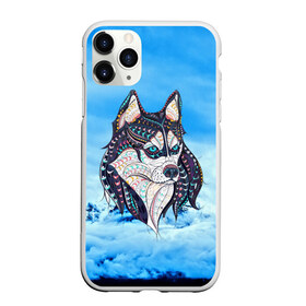 Чехол для iPhone 11 Pro матовый с принтом Siberian Husky в Тюмени, Силикон |  | at | bowwow | dog | hound | pooch | арт | гончая | гончая собака | горы | деревья | лес | снег | собака | хаски | холод