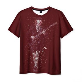 Мужская футболка 3D с принтом Red в Тюмени, 100% полиэфир | прямой крой, круглый вырез горловины, длина до линии бедер | Тематика изображения на принте: ac dc | angus | young | ангус | эйси диси | янг
