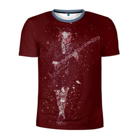 Мужская футболка 3D спортивная с принтом Red в Тюмени, 100% полиэстер с улучшенными характеристиками | приталенный силуэт, круглая горловина, широкие плечи, сужается к линии бедра | ac dc | angus | young | ангус | эйси диси | янг