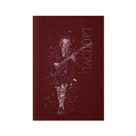 Обложка для паспорта матовая кожа с принтом Red в Тюмени, натуральная матовая кожа | размер 19,3 х 13,7 см; прозрачные пластиковые крепления | ac dc | angus | young | ангус | эйси диси | янг
