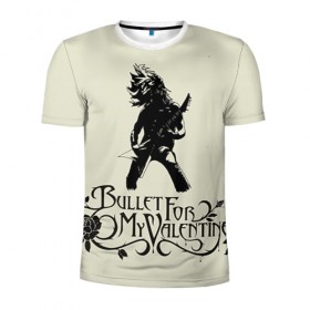 Мужская футболка 3D спортивная с принтом Bullet For My Valentine в Тюмени, 100% полиэстер с улучшенными характеристиками | приталенный силуэт, круглая горловина, широкие плечи, сужается к линии бедра | 
