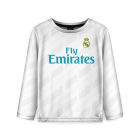 Детский лонгслив 3D с принтом Real Madrid в Тюмени, 100% полиэстер | длинные рукава, круглый вырез горловины, полуприлегающий силуэт
 | real madrid | королевский клуб | реал мадрид | форма