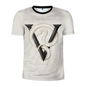 Мужская футболка 3D спортивная с принтом Venom в Тюмени, 100% полиэстер с улучшенными характеристиками | приталенный силуэт, круглая горловина, широкие плечи, сужается к линии бедра | bullet for my valentine | пуля для моей возлюбленной