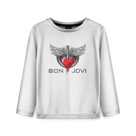 Детский лонгслив 3D с принтом Bon Jovi в Тюмени, 100% полиэстер | длинные рукава, круглый вырез горловины, полуприлегающий силуэт
 | Тематика изображения на принте: its my life | бон жови | джон бон джови | кровь | меч | сердце
