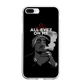 Чехол для iPhone 7Plus/8 Plus матовый с принтом All Eyez On me в Тюмени, Силикон | Область печати: задняя сторона чехла, без боковых панелей | rap | tupac | рэп | тупак