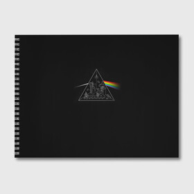 Альбом для рисования с принтом Pink Floyd Make Rainbow в Тюмени, 100% бумага
 | матовая бумага, плотность 200 мг. | англия | басы | британия | гитара | группа | логотип | музыка | песни | пинк флойд | призма | радуга | рок | свет