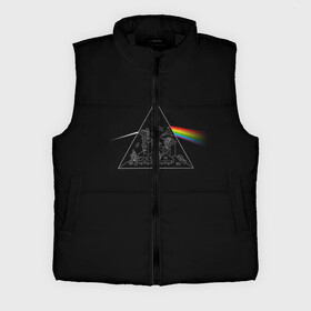 Мужской жилет утепленный 3D с принтом Pink Floyd Make Rainbow в Тюмени,  |  | англия | басы | британия | гитара | группа | логотип | музыка | песни | пинк флойд | призма | радуга | рок | свет