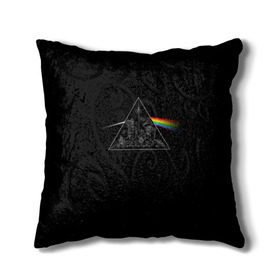 Подушка 3D с принтом Pink Floyd Make Rainbow в Тюмени, наволочка – 100% полиэстер, наполнитель – холлофайбер (легкий наполнитель, не вызывает аллергию). | состоит из подушки и наволочки. Наволочка на молнии, легко снимается для стирки | англия | басы | британия | гитара | группа | логотип | музыка | песни | пинк флойд | призма | радуга | рок | свет