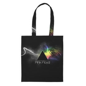 Сумка 3D повседневная с принтом Pink Floyd Logo в Тюмени, 100% полиэстер | Плотность: 200 г/м2; Размер: 34×35 см; Высота лямок: 30 см | Тематика изображения на принте: англия | басы | британия | гитара | группа | дым | космос | логотип | музыка | песни | пинк флойд | призма | радуга | рок | свет