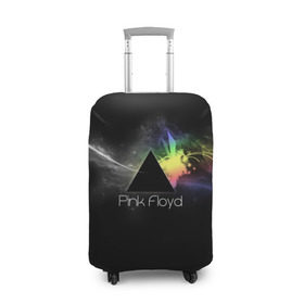 Чехол для чемодана 3D с принтом Pink Floyd Logo в Тюмени, 86% полиэфир, 14% спандекс | двустороннее нанесение принта, прорези для ручек и колес | англия | басы | британия | гитара | группа | дым | космос | логотип | музыка | песни | пинк флойд | призма | радуга | рок | свет