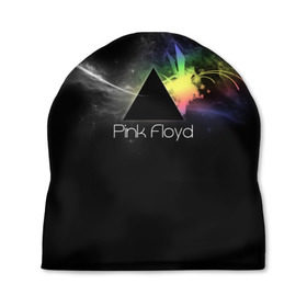 Шапка 3D с принтом Pink Floyd Logo в Тюмени, 100% полиэстер | универсальный размер, печать по всей поверхности изделия | англия | басы | британия | гитара | группа | дым | космос | логотип | музыка | песни | пинк флойд | призма | радуга | рок | свет