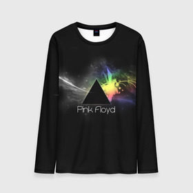 Мужской лонгслив 3D с принтом Pink Floyd Logo в Тюмени, 100% полиэстер | длинные рукава, круглый вырез горловины, полуприлегающий силуэт | англия | басы | британия | гитара | группа | дым | космос | логотип | музыка | песни | пинк флойд | призма | радуга | рок | свет