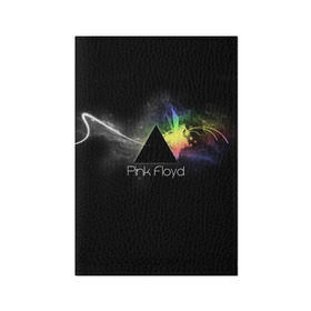 Обложка для паспорта матовая кожа с принтом Pink Floyd Logo в Тюмени, натуральная матовая кожа | размер 19,3 х 13,7 см; прозрачные пластиковые крепления | Тематика изображения на принте: англия | басы | британия | гитара | группа | дым | космос | логотип | музыка | песни | пинк флойд | призма | радуга | рок | свет