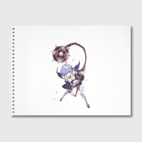 Альбом для рисования с принтом Rem в Тюмени, 100% бумага
 | матовая бумага, плотность 200 мг. | Тематика изображения на принте: re zero | rem | rezero | zero | рем
