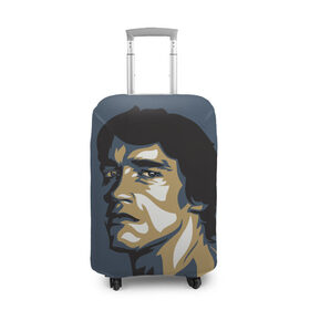 Чехол для чемодана 3D с принтом Железный Арни в Тюмени, 86% полиэфир, 14% спандекс | двустороннее нанесение принта, прорези для ручек и колес | 