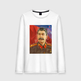 Мужской лонгслив хлопок с принтом Сталин в Тюмени, 100% хлопок |  | ссср | сталин