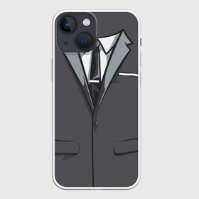 Чехол для iPhone 13 mini с принтом Костюм в Тюмени,  |  | галстук | классика | костюм | пиджак | стиль | строгий