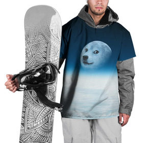 Накидка на куртку 3D с принтом Doge в Тюмени, 100% полиэстер |  | meme | доге | космос | луна