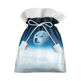 Подарочный 3D мешок с принтом Doge в Тюмени, 100% полиэстер | Размер: 29*39 см | Тематика изображения на принте: meme | доге | космос | луна