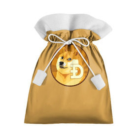 Подарочный 3D мешок с принтом Bitcoin в Тюмени, 100% полиэстер | Размер: 29*39 см | Тематика изображения на принте: doge | meme | биткоин | доге