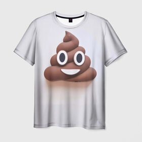 Мужская футболка 3D с принтом Улыбка в Тюмени, 100% полиэфир | прямой крой, круглый вырез горловины, длина до линии бедер | interner | poop | интернет | пуп | смайл | эмоджи | эмодзи | юмор
