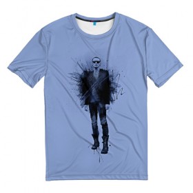 Мужская футболка 3D с принтом Chester Bennington в Тюмени, 100% полиэфир | прямой крой, круглый вырез горловины, длина до линии бедер | Тематика изображения на принте: 