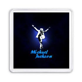 Магнит 55*55 с принтом Майкл Джексон в Тюмени, Пластик | Размер: 65*65 мм; Размер печати: 55*55 мм | Тематика изображения на принте: michael jackson | король